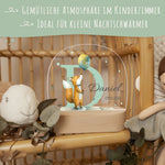 Kinder LED Nachtlicht mit Sockel aus Holz - "Initial Tiere"