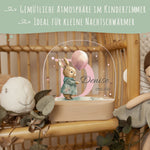 Kinder LED Nachtlicht mit Sockel aus Holz - "Initial Tiere"