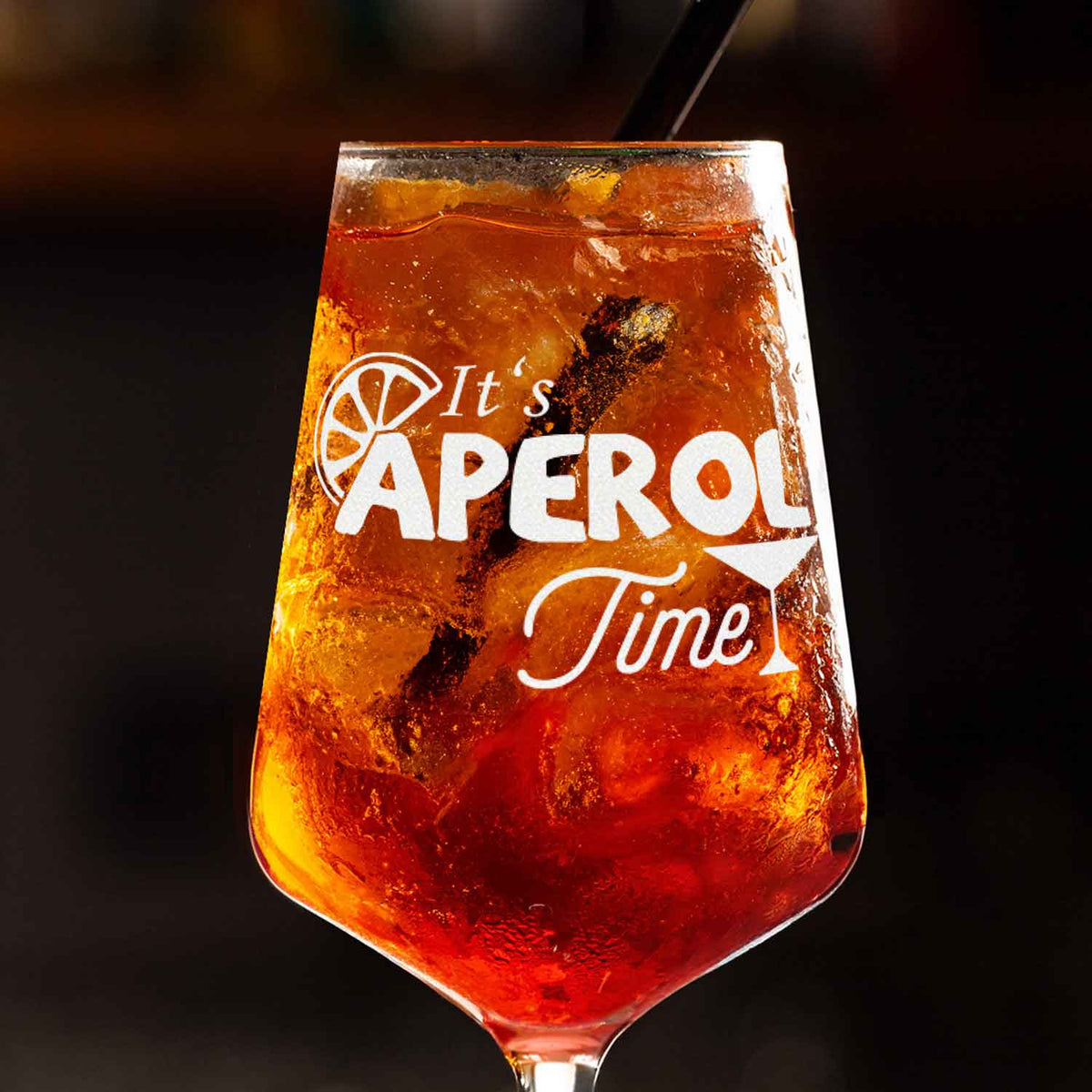 Stölzle Lausitz Weinglas mit Gravur "It's Aperol Time" Design