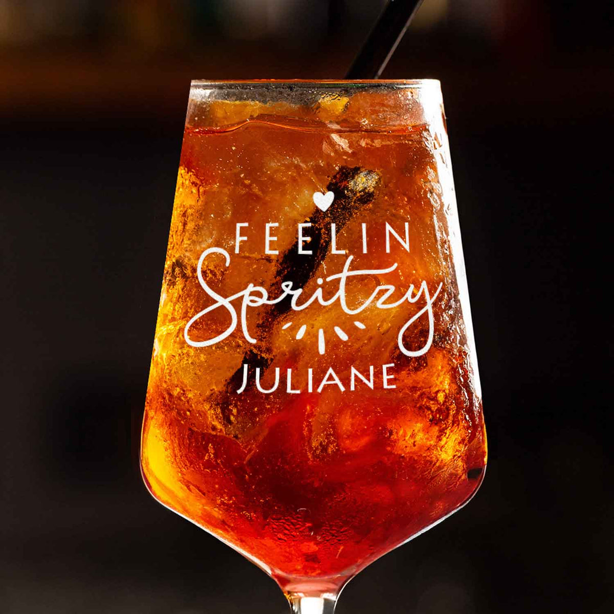 Stölzle Lausitz Weinglas mit Gravur - "Feelin Spritzy" mit Name