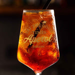 Stölzle Lausitz Weinglas mit UV-Druck - "Let the good times Aperol" mit Namen