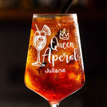 Stölzle Lausitz Weinglas mit Gravur - "Queen Aperol" mit Namen