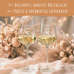 Stölzle Lausitz Weingläser mit Gravur als Set - "Flower Wedding"