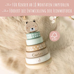 Stapelturm aus Holz (rund) von Jollein - personalisiert mit Name