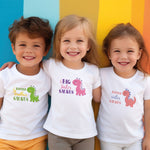 Bedrucktes T-Shirt für Kinder - Big Sister Saurus