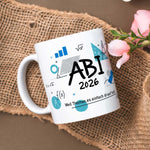 Bedruckte Tasse mit Spruch - Abi - Personalisiert mit Namen