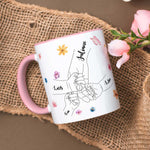 Bedruckte Tasse - Hände halten Mama - Geschenk zum Muttertag