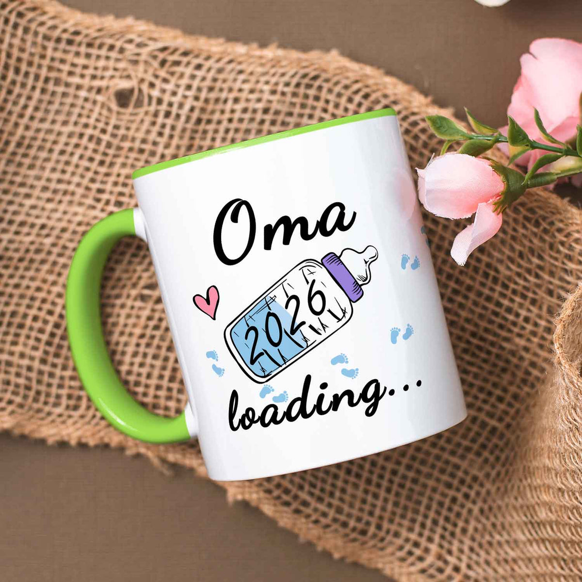 Bedruckte Tasse mit Spruch - Baby Loading in versch. Varianten