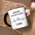 Bedruckte Tasse mit Spruch - Finger Weg!