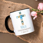 Bedruckte Tasse mit Motiv - Zur Konfirmation V2 mit Name & Datum