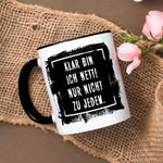 Bedruckte Tasse mit Spruch - "Klar bin ich nett"