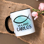 Bedruckte Tasse - zur Konfirmation mit Name & Datum