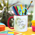 Bedruckte Tasse mit Spruch - Erzieher mit Herz