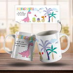 Bedruckte Tasse mit Spruch "Erziehersaurus"