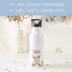 Bedruckte Trinkflasche aus Edelstahl - Waldfreunde V2