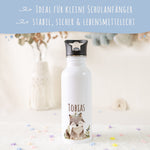 Bedruckte Trinkflasche aus Edelstahl - Waldfreunde V2