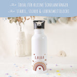Bedruckte Trinkflasche aus Edelstahl - Regenbogen