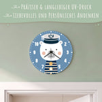 Wanduhr für Kinder im Eisbär Design - mit UV Druck