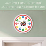 Wanduhr Kinder Feuerwehr - mit UV Druck