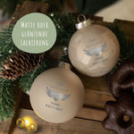 Gravierte Weihnachtskugel - Flügelherz