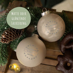 Gravierte Weihnachtskugel mit Wunschtext