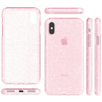 NALIA Glitzerhülle für iPhone X / XS – Funkelndes Silikon Case – DAZZLIN (Transparent & Stoßfest) – Marke aus Berlin