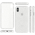 NALIA Glitzerhülle für iPhone X / XS – Funkelndes Silikon Case – DAZZLIN (Transparent & Stoßfest) – Marke aus Berlin