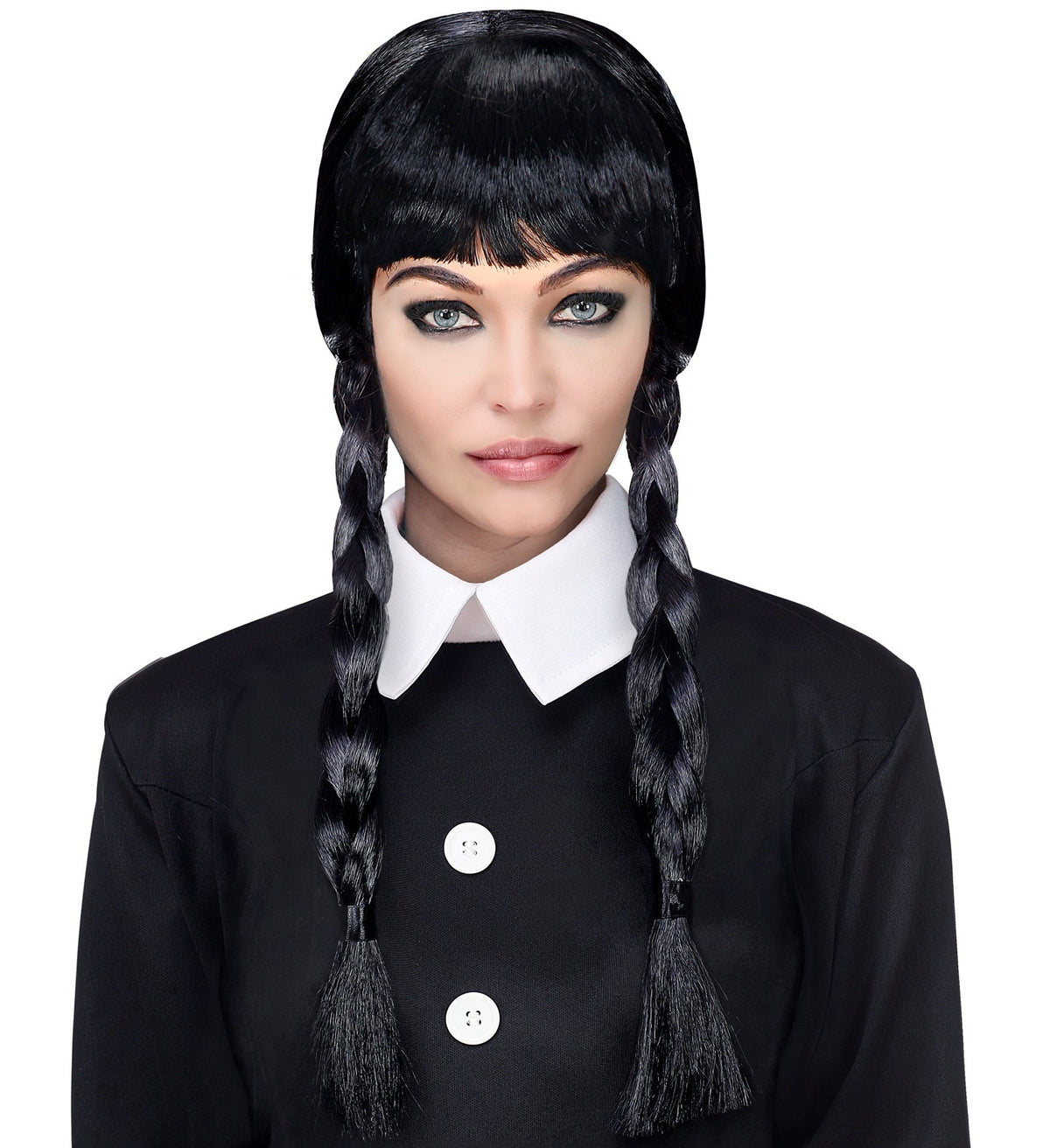 Perücke Damen "Dark Girl Wednesday" | Schwarz