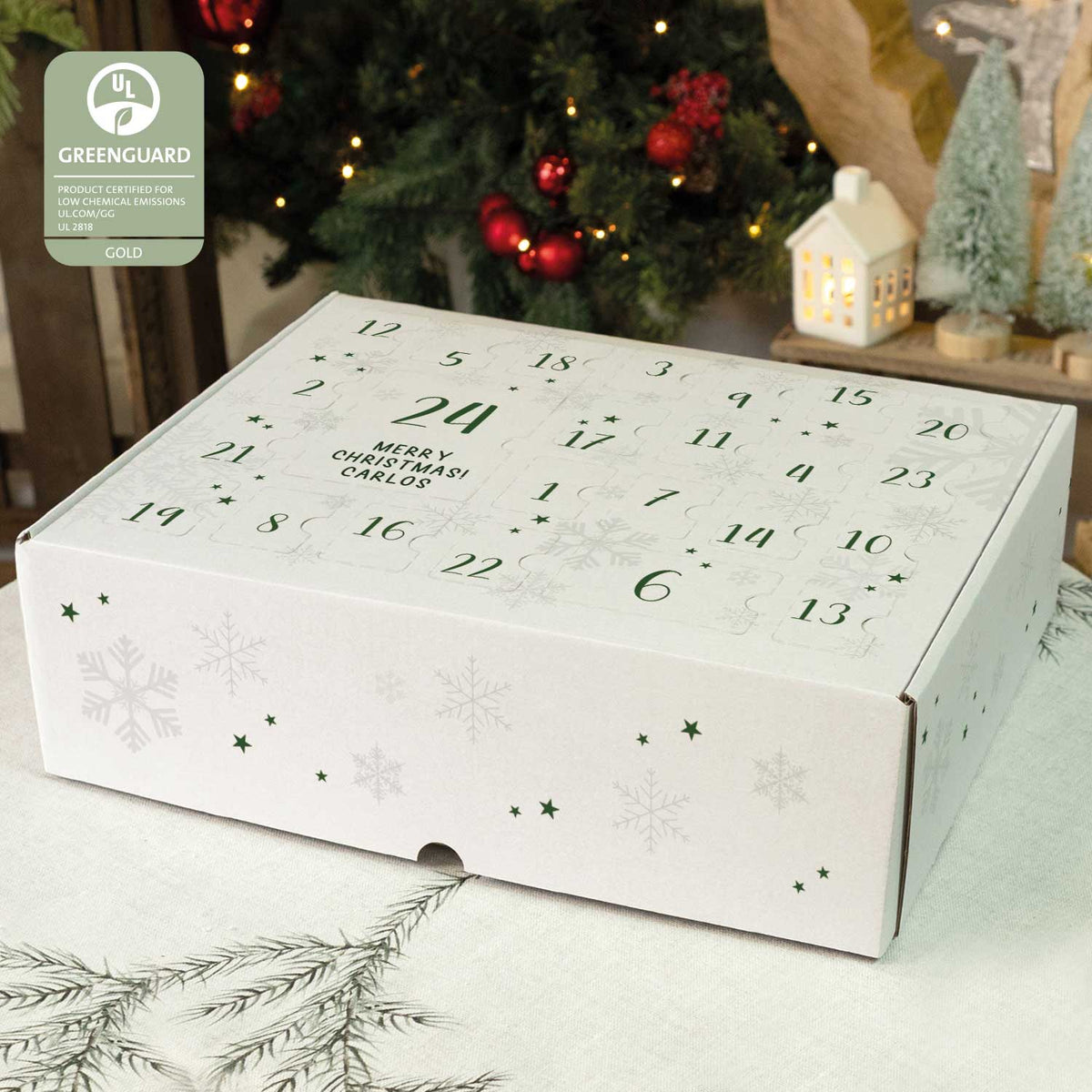 Personalisierter DIY Adventskalender mit Nummern Design zum selbst Befüllen