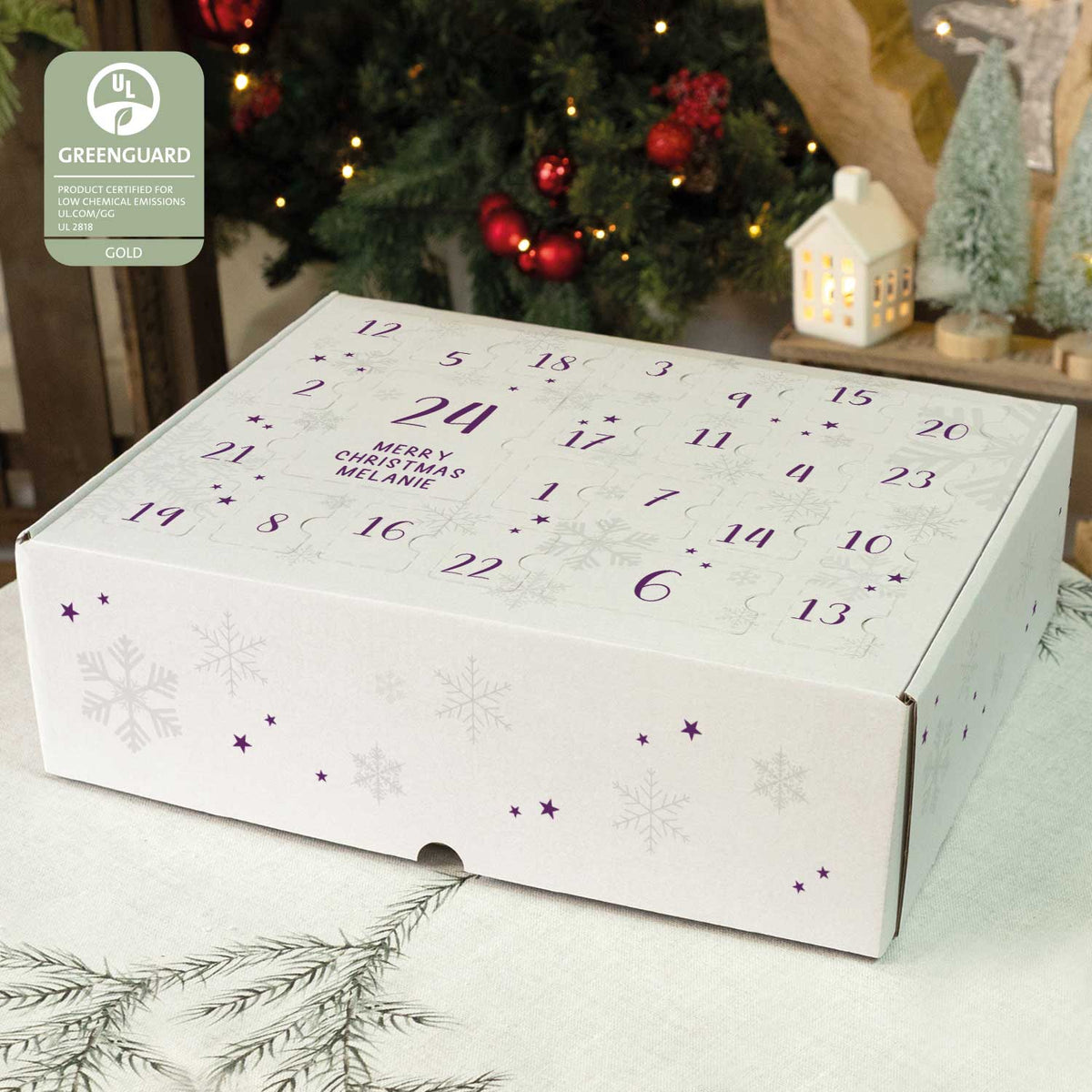 Personalisierter DIY Adventskalender mit Nummern Design zum selbst Befüllen