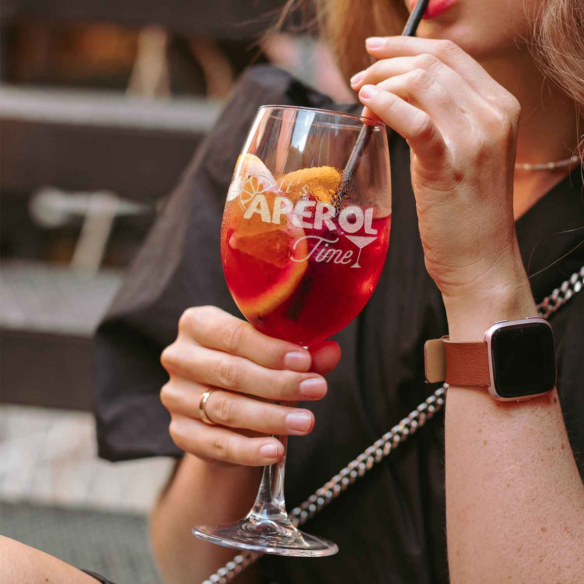 Stölzle Lausitz Weinglas mit Gravur "It's Aperol Time" Design