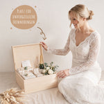 Erinnerungskiste mit UV-Druck im Wedding Love Design - Personalisiertes Geschenk zur Hochzeit