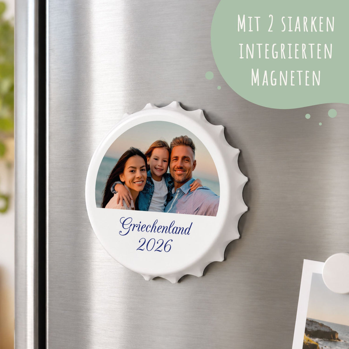 Flaschenöffner mit UV Druck - Foto Motiv - Personalisiert mit eigenem Bild und Text