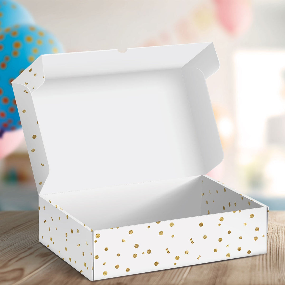 Personalisierte DIY Geschenkbox - Gold mit Wunschtext