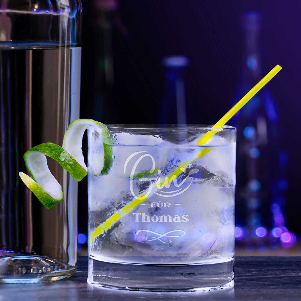 2er Set Montana GIN-Gläser "GIN für" mit Wunschnamen