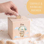 Spardose aus Holz - Bärchen