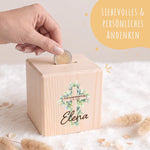 Spardose aus Holz - Kreuze