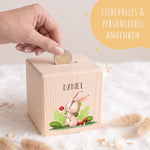 Spardose aus Holz - Tiergruppe Wald