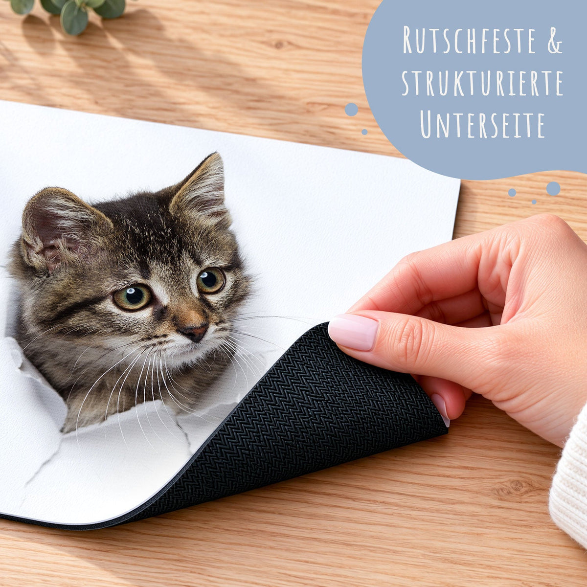 Bedrucktes Mousepad im Katzen Design