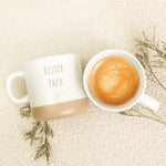 Gravierte Steingut Tasse - Wunschtext Namma Markt