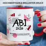 Bedruckte Tasse mit Spruch - Abi - Personalisiert mit Namen