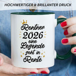 Bedruckte Tasse mit Spruch Rentner/Rentnerin