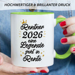Bedruckte Tasse mit Spruch Rentner/Rentnerin