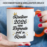 Bedruckte Tasse mit Spruch Rentner/Rentnerin