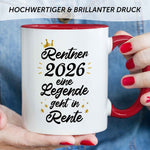 Bedruckte Tasse mit Spruch Rentner/Rentnerin