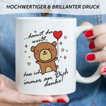 Bedruckte Tasse mit Spruch - Damit du weisst