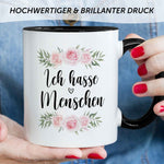 Bedruckte Tasse Ich hasse Menschen