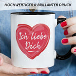 Bedruckte Tasse mit Spruch - Ich liebe dich