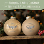 Gravierte Weihnachtskugel - Flügelherz