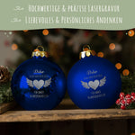 Gravierte Weihnachtskugel - Flügelherz